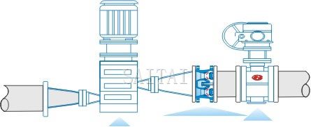 Typical installation of Silent Operating Valves For Air And Gas Pipeline Systems