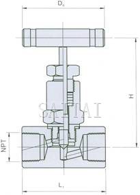 Structure of Screwed Bonnet Needle Valves, Rising Plug, General Utility Service pic 2