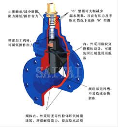 暗杆软密封闸阀结构图